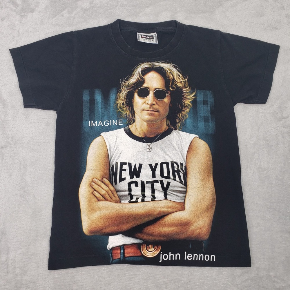 Vintage John Lennon Imagine T-Shirt The Roxx 90s Beatles Graphic Tee Women's S - Picture 2 of 7